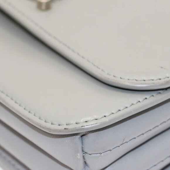 Balenciaga B Small Shiny Leather Handbag - Grey - Picture 9 of 15